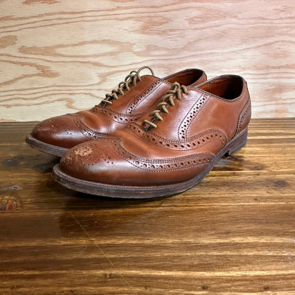 Allen Edmonds Independence Collection Jefferson Wingtip Brogue Shoes Men 10.5/11